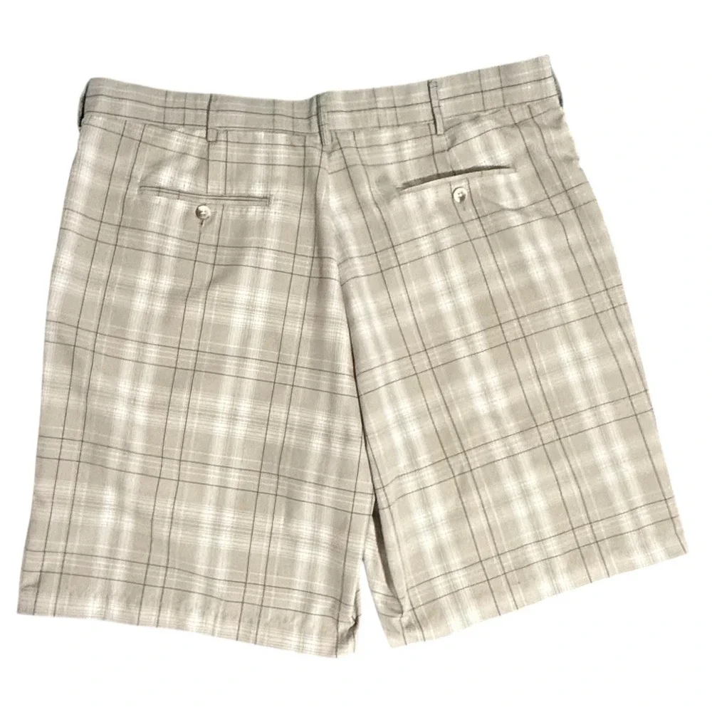 Pro Tour Cool‎ Play Golf Shorts Men's Size 40 Performance Tan Plaid 10